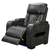 Frederick LED Faux Leather Recliner Armchair
